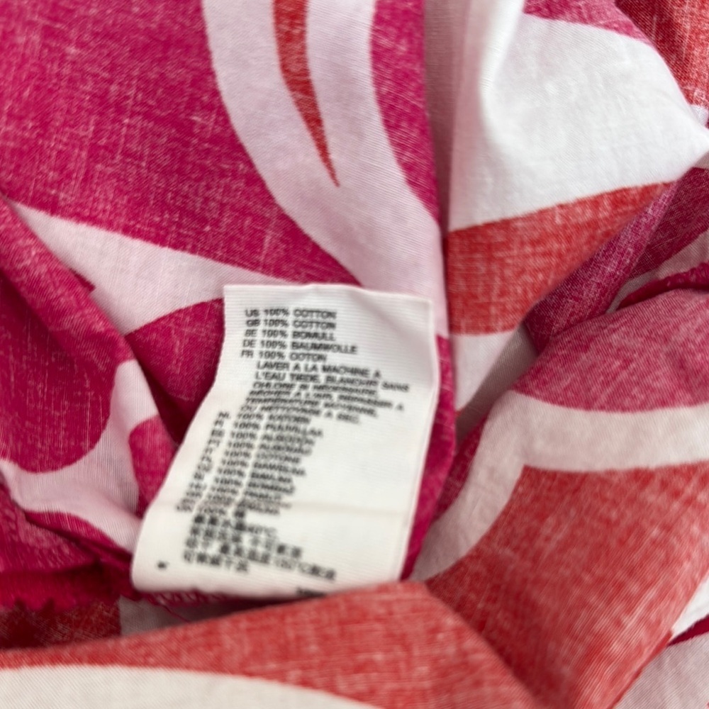 H&M 100 % Cotton Pink Orange Halter Sundress Size 14 - Picture 11 of 11
